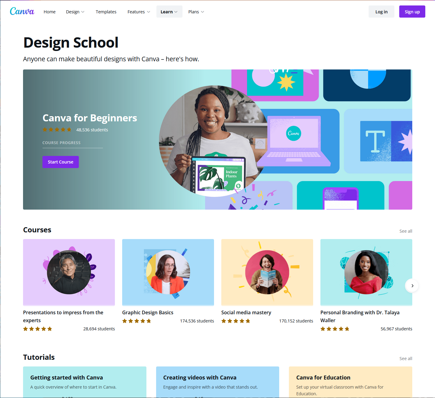 Content marketing example: Canva's Design School