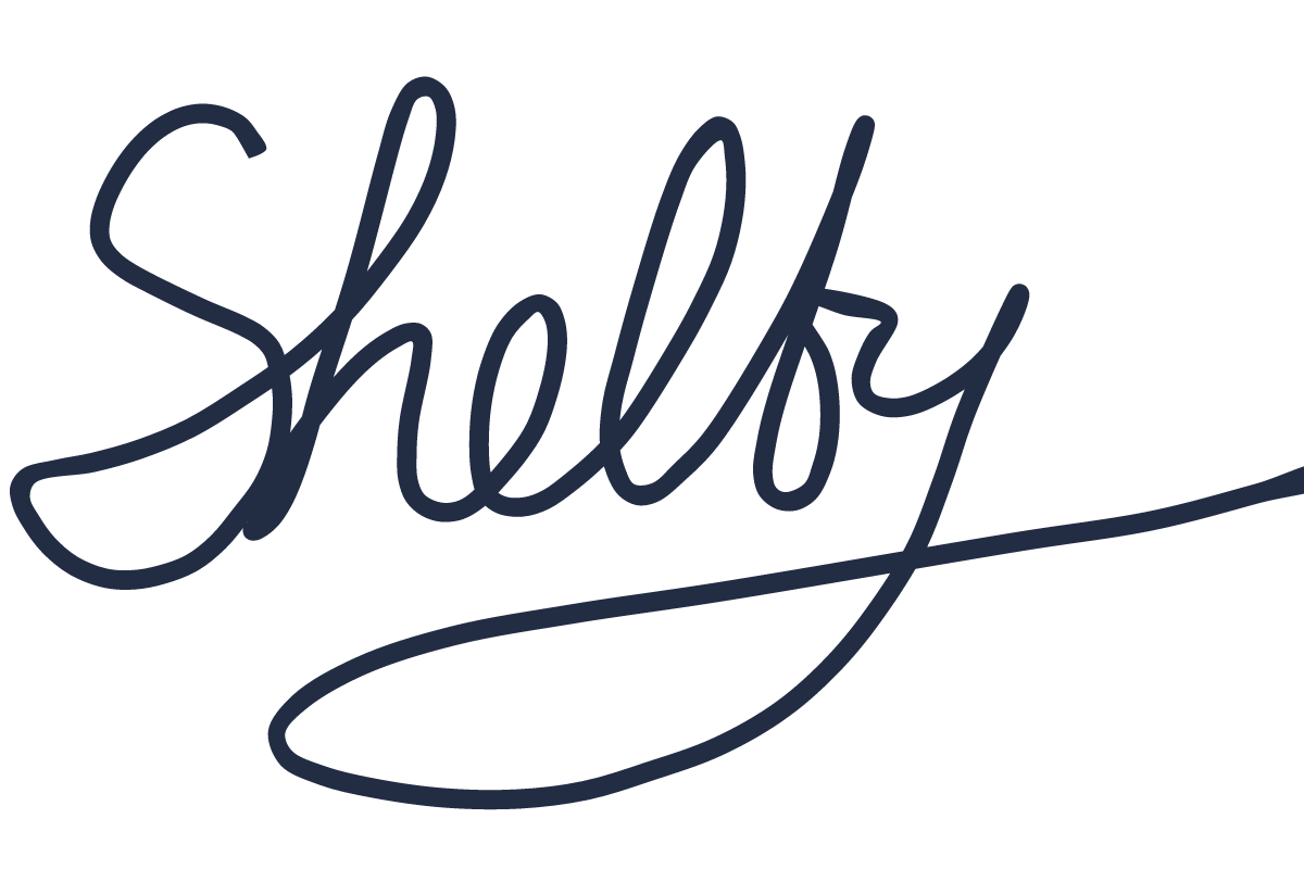 Shelby's signature in dark blue ink.
