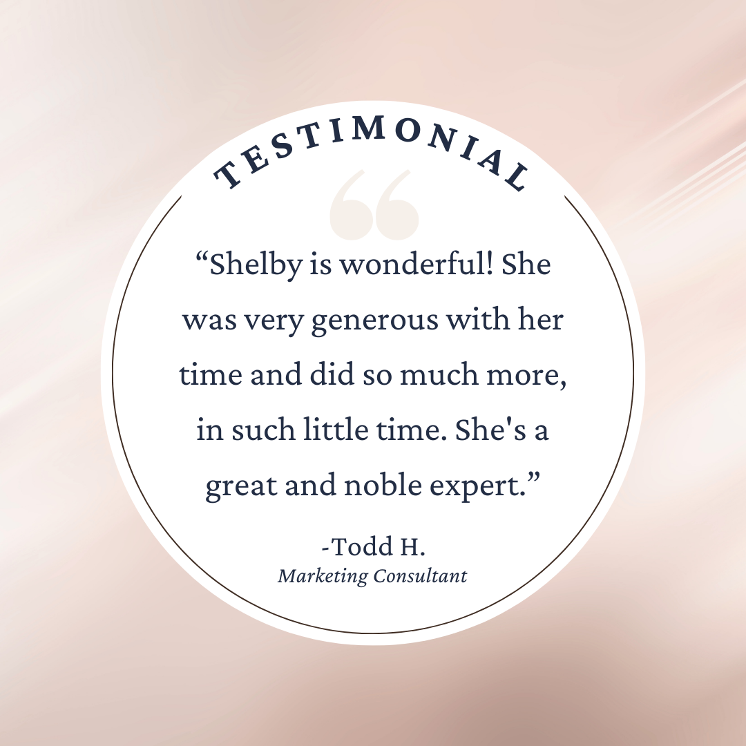 Todd Testimonial About Shelby, Freelance Beauty Copywriter Todd Testimonial About Shelby, Freelance Beauty Copywriter