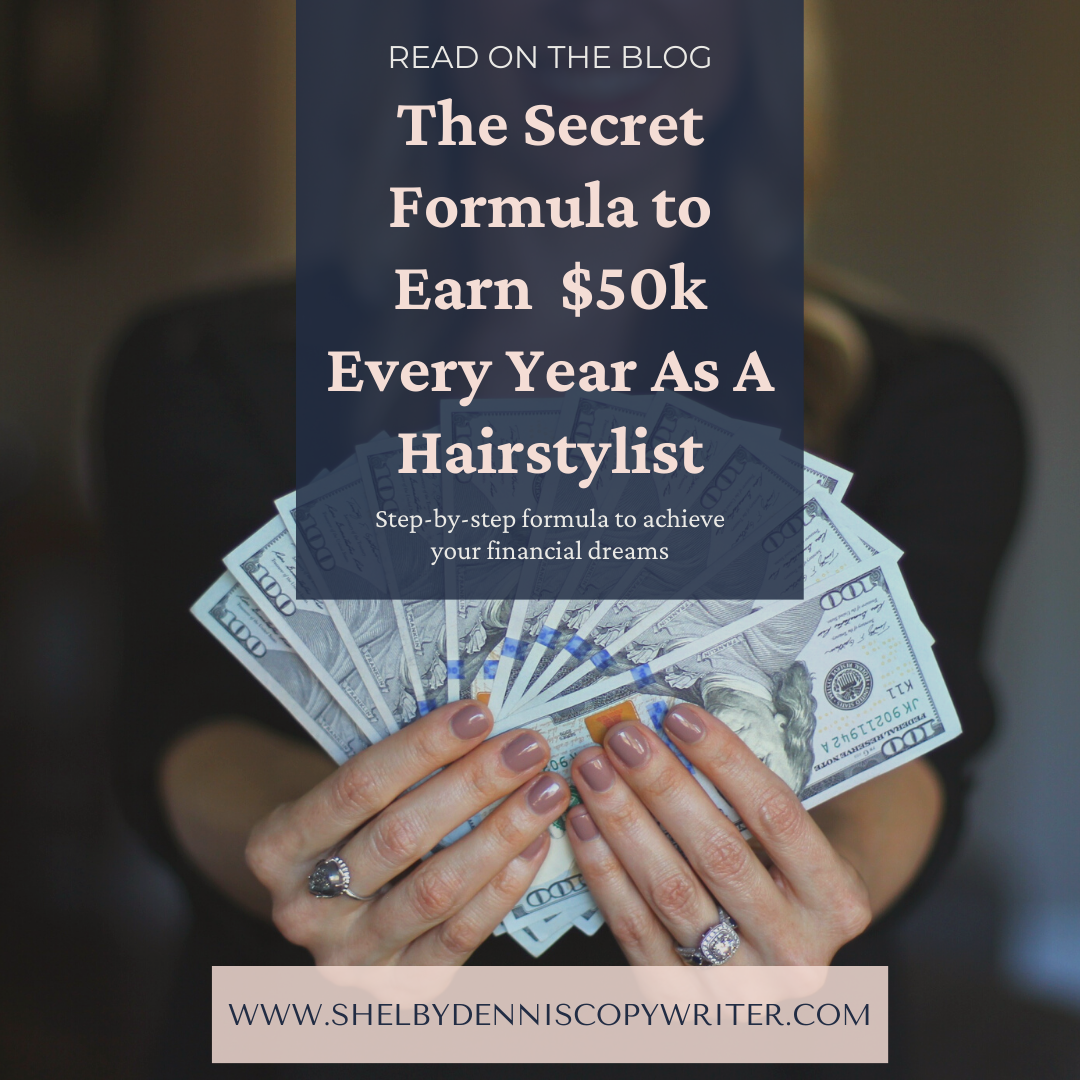 An image linking to "earn a $50,000 hairdresser salary" article.