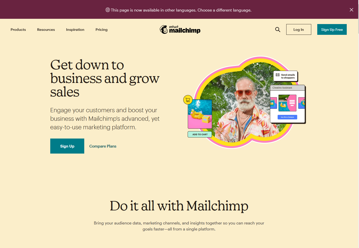 Content marketing tools: Mailchimp